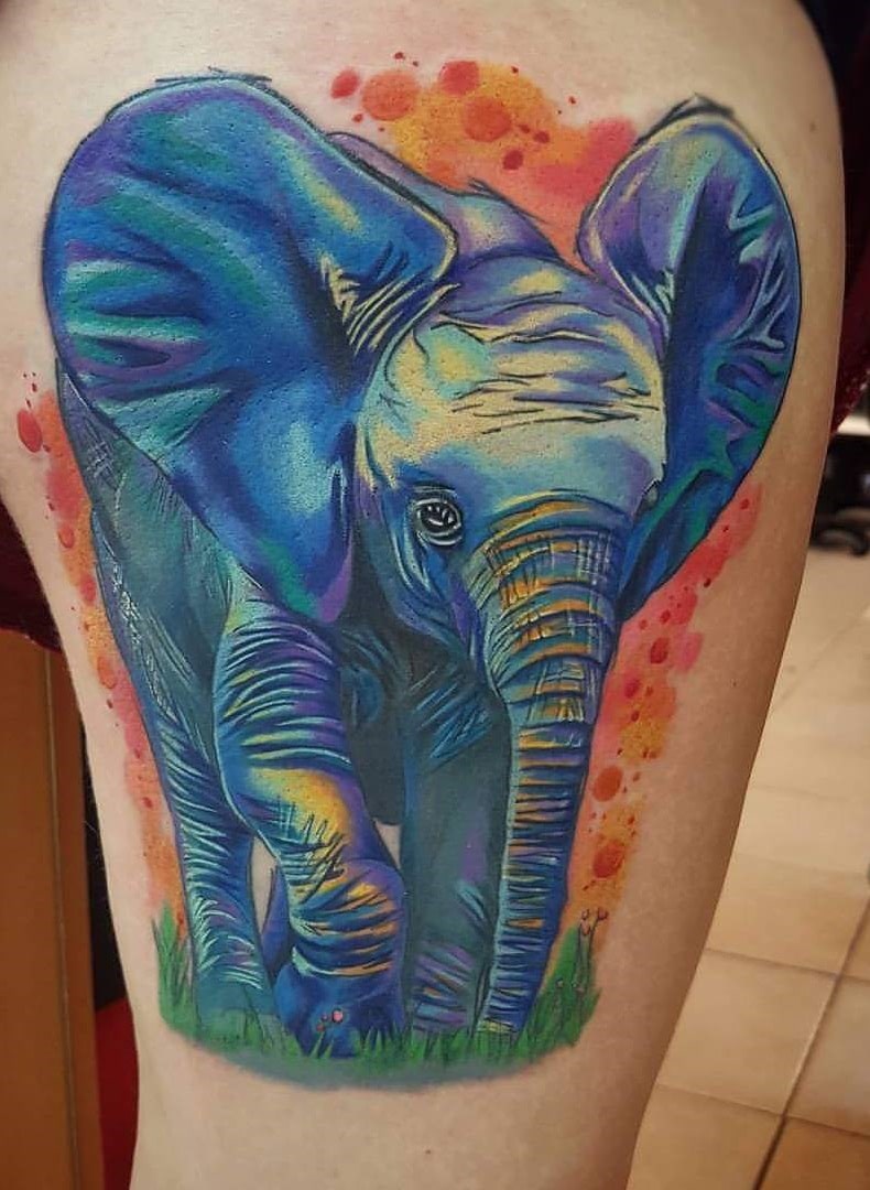 small elephant tattoos black girl｜TikTok Search