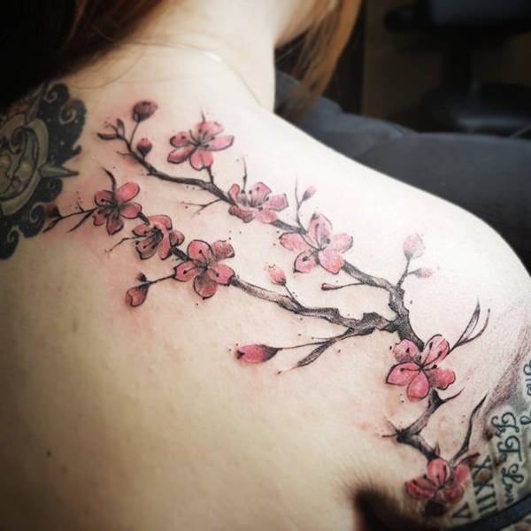 flower tattoo cherry blossom