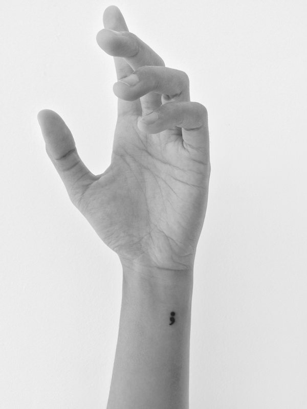 155+ Symbolic Semicolon Tattoos to Punctuate on your Body (with Meanings) -  Wild Tattoo Art