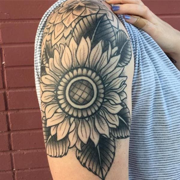 155 Sunflower Tattoos That Will Make You Glow Wild Tattoo Art Explore the best flower tattoos for men featuring the rose, lotus, cherry blossom and more. 155 sunflower tattoos that will make