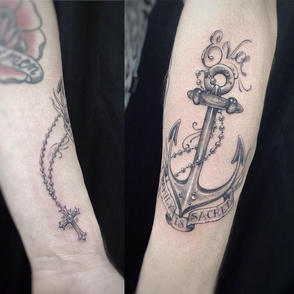 Rosary Foot Tattoos