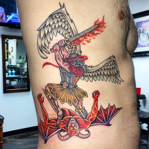 155+ Saint Michael Tattoos: Everything You Need to Learn! (with Meanings) -  Wild Tattoo Art