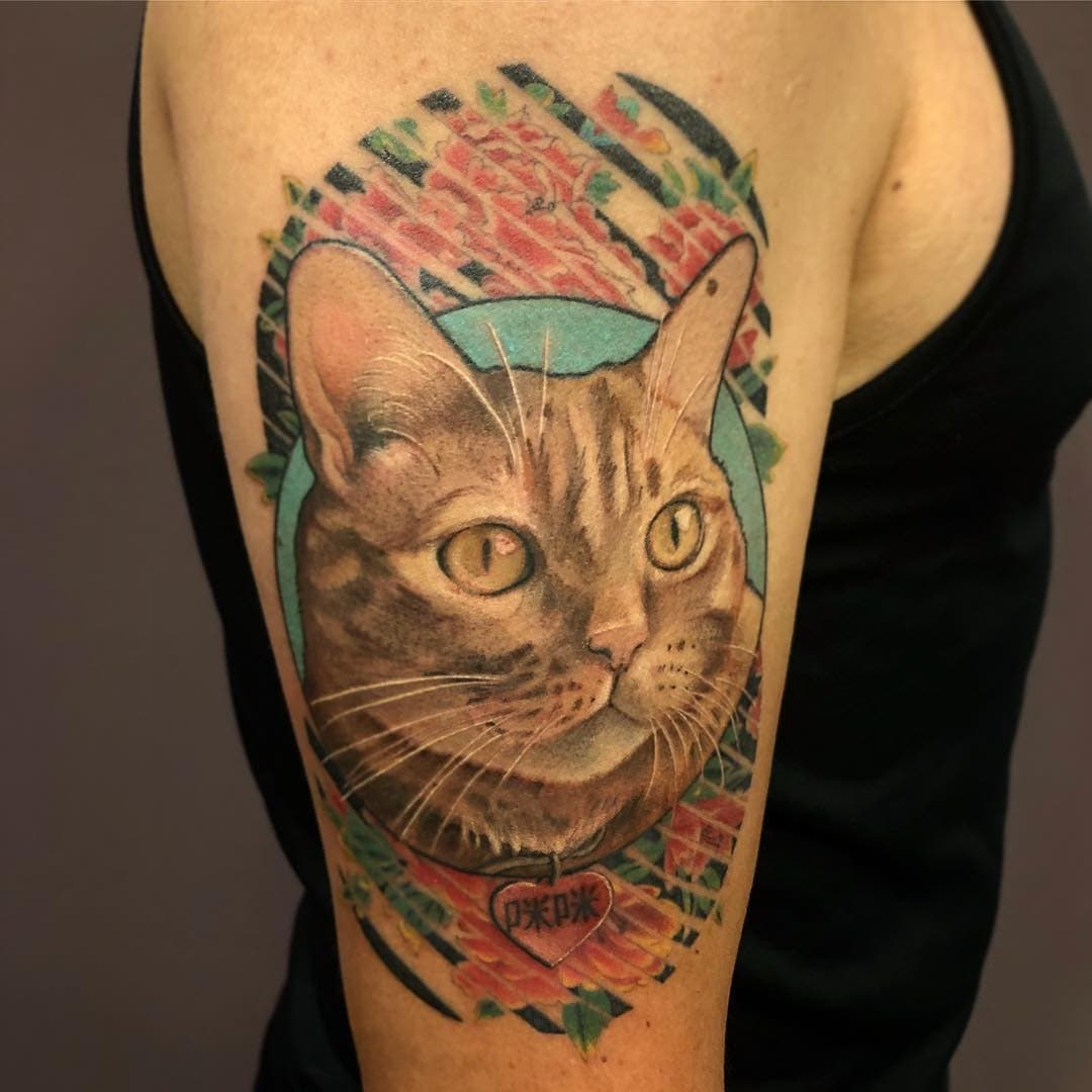 155 Extremely Adorable Cat Tattoos You Should Get This Year - Wild Tattoo  Art