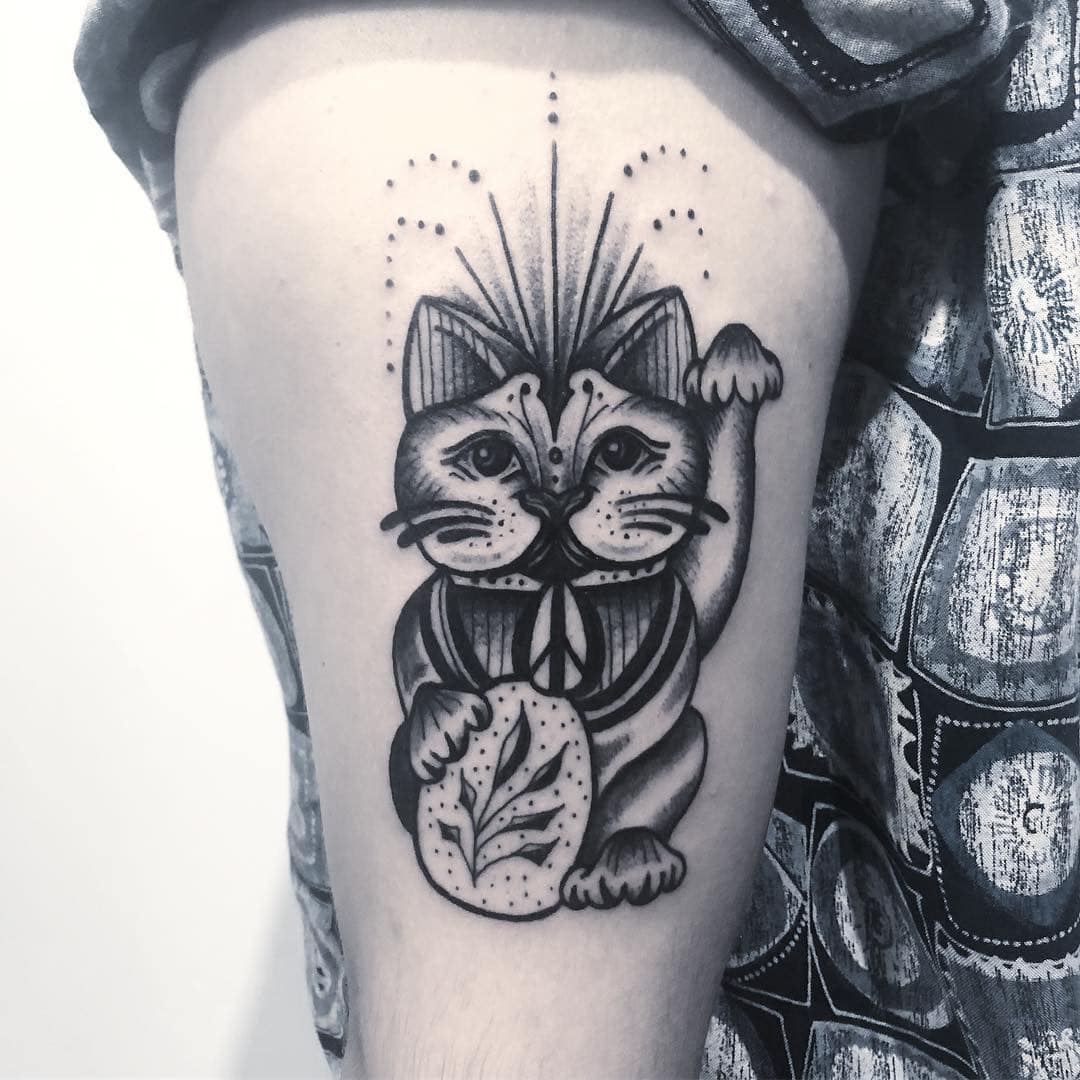 155 Extremely Adorable Cat Tattoos You Should Get This ...