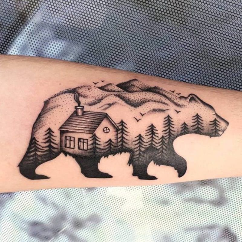 Bear Tattoo Silhouette Images