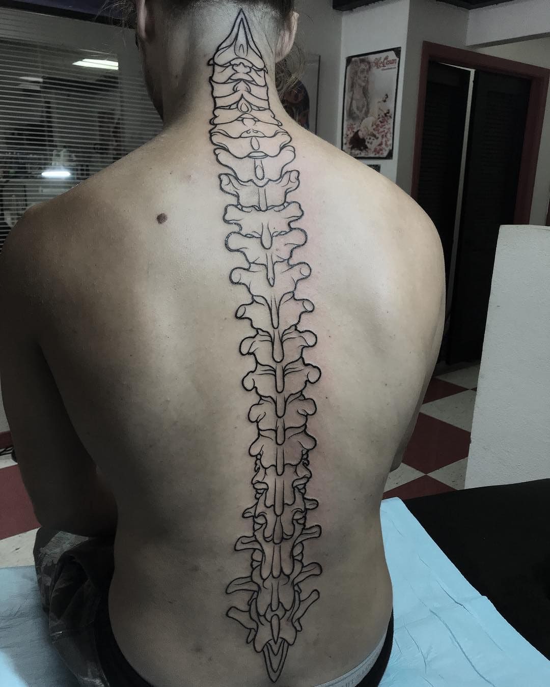 Anatomical Spine Tattoo