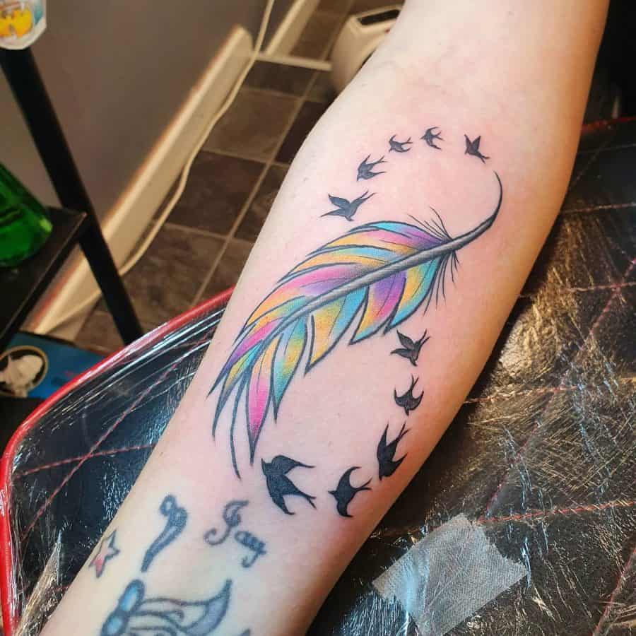 Decorative Feather Tattoo