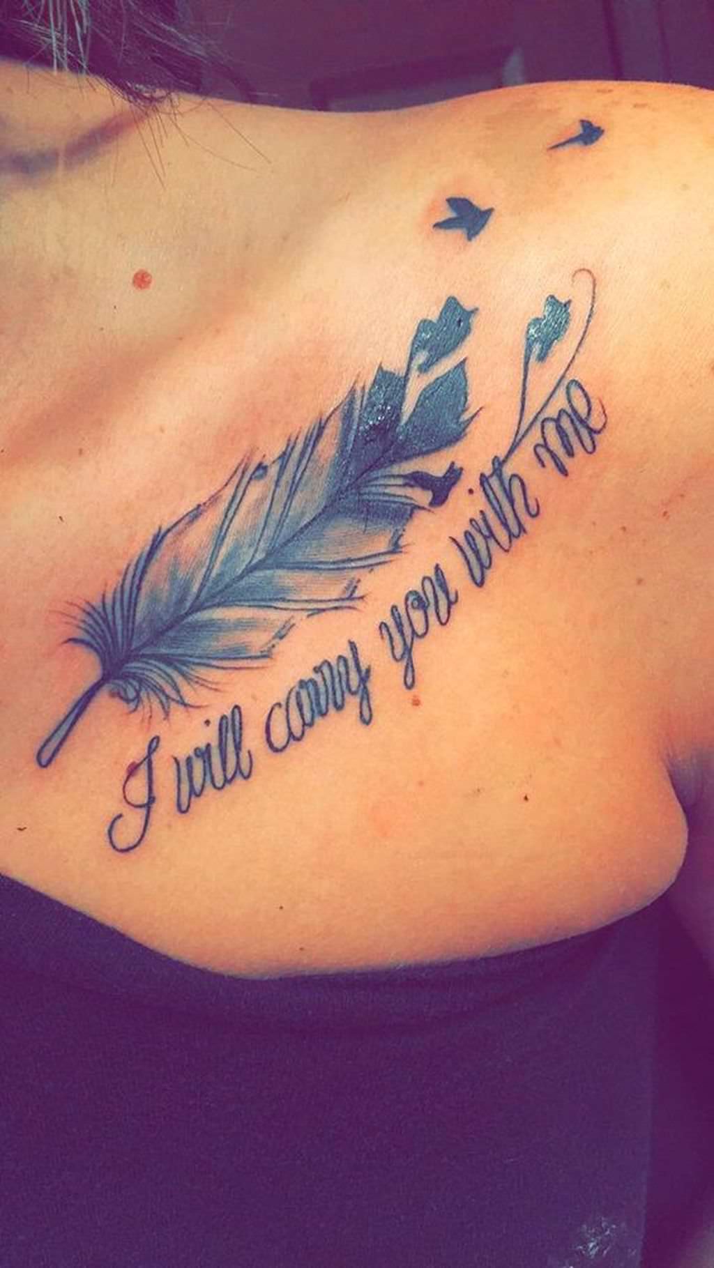 Feather Quote Tattoo