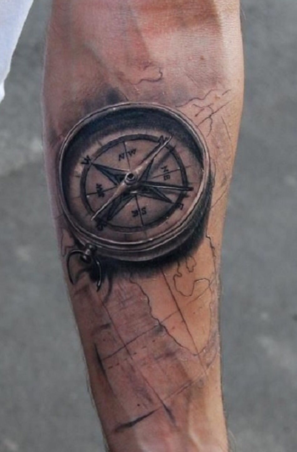 Travelling Compass Tattoo