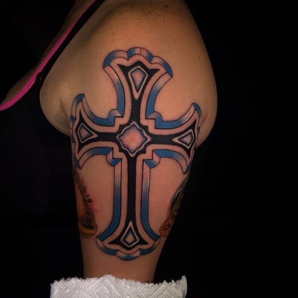 125+ Best Cross Tattoos You Can Try! (+ Meanings) - Wild Tattoo Art