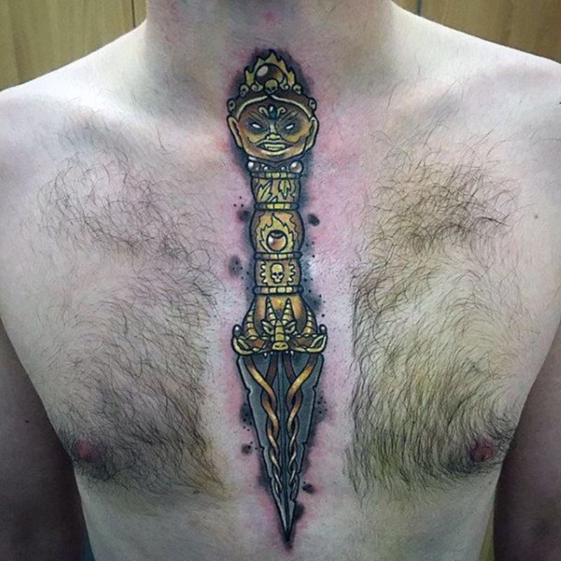 91 Most Attractive Knife (or Dagger) Tattoos You can Try - Wild Tattoo Art
