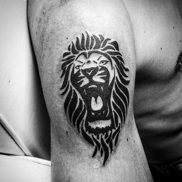 Cheap Black Lion Temporary Tattoos For Men Boys Realistic Tiger Wolf Skull  Compass Octopus Fake Tattoo Sticker Chest Arm Tatoos 3D | Joom