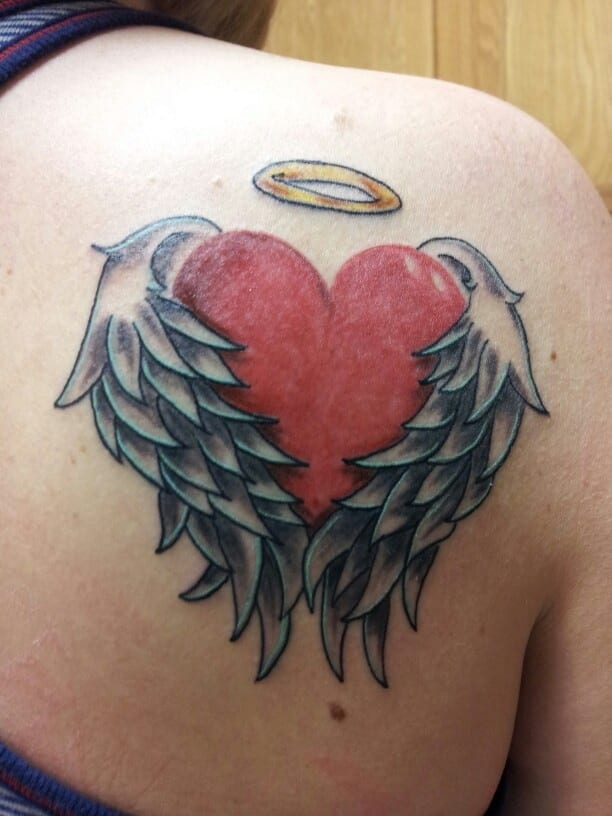 wing heart tattoo