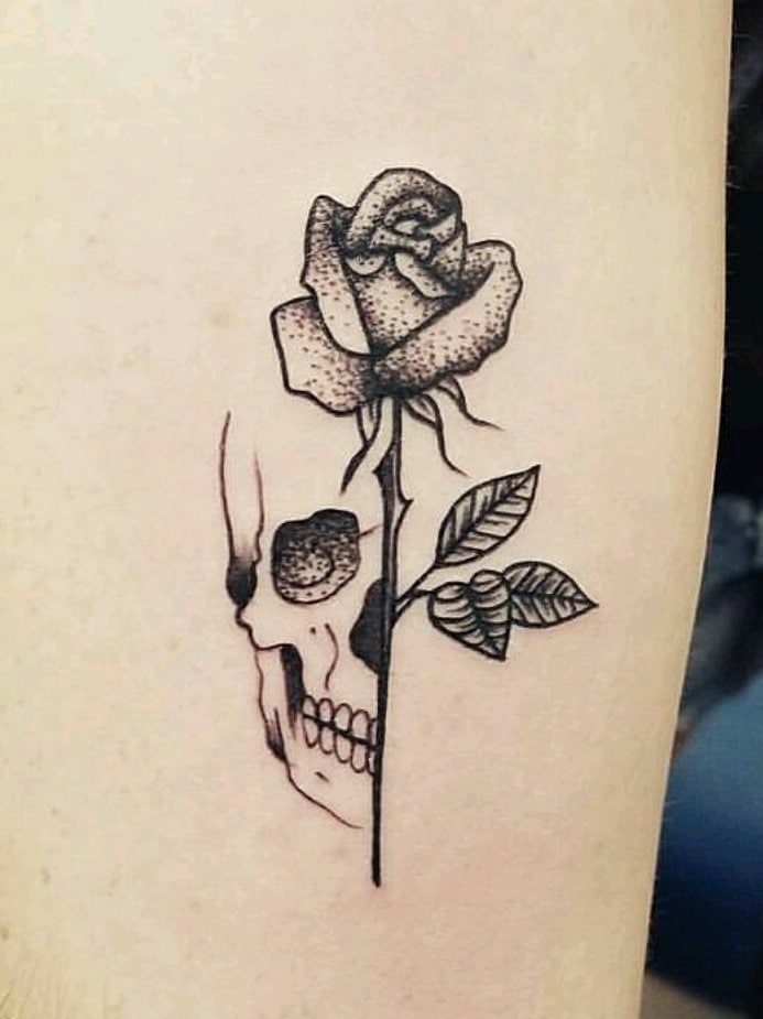 Orchid flower tattoo