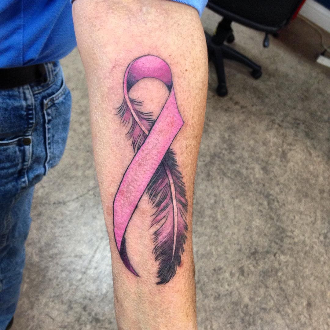 Cancer Awareness Ribbon Tattoo
