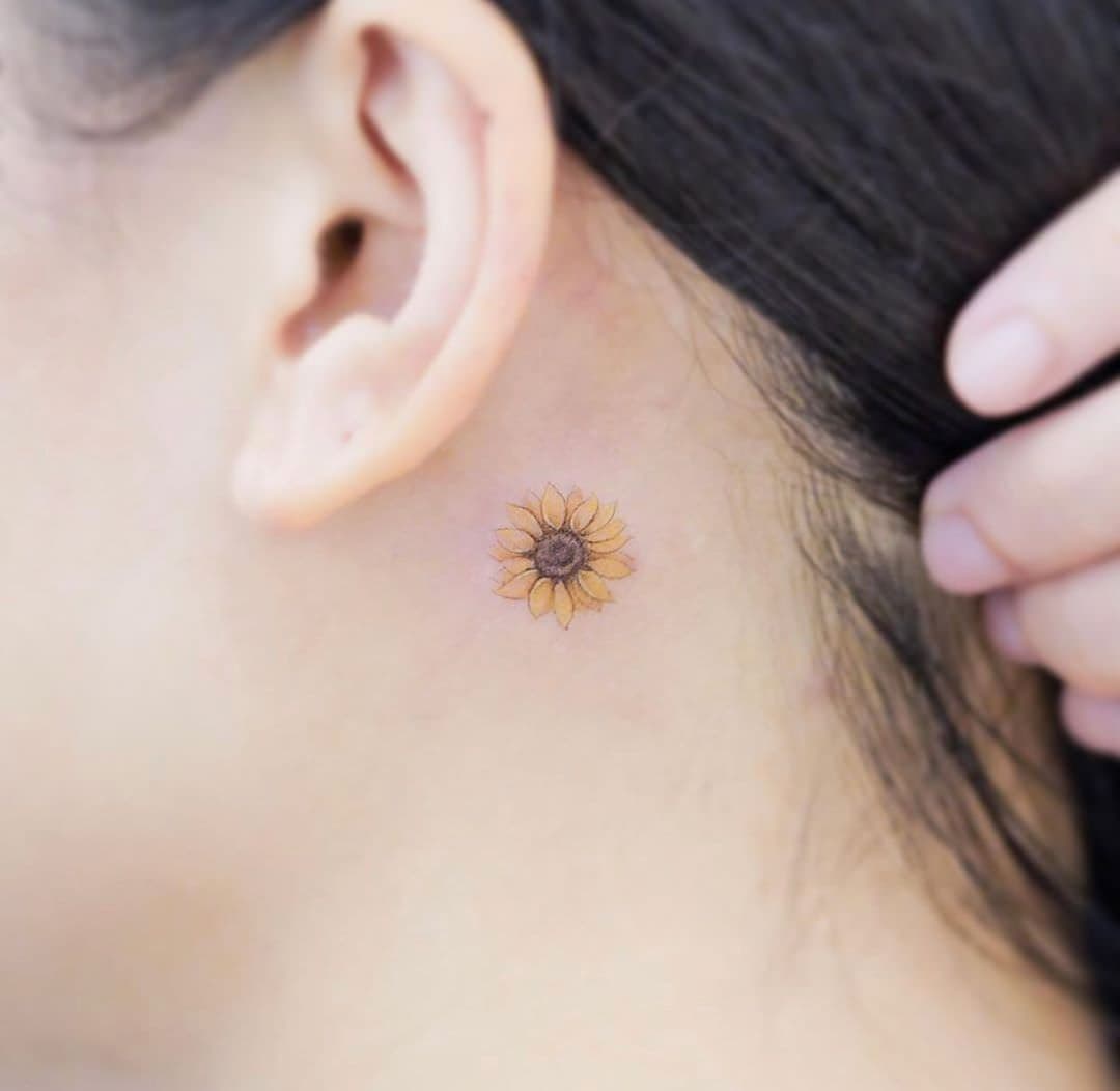 Discreet Sunflower Tattoo