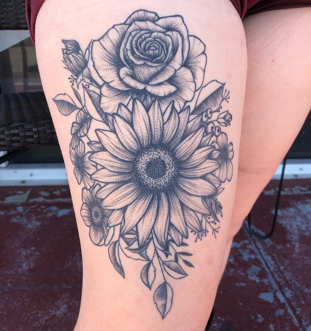 Sunflower Tattoo Sleeve