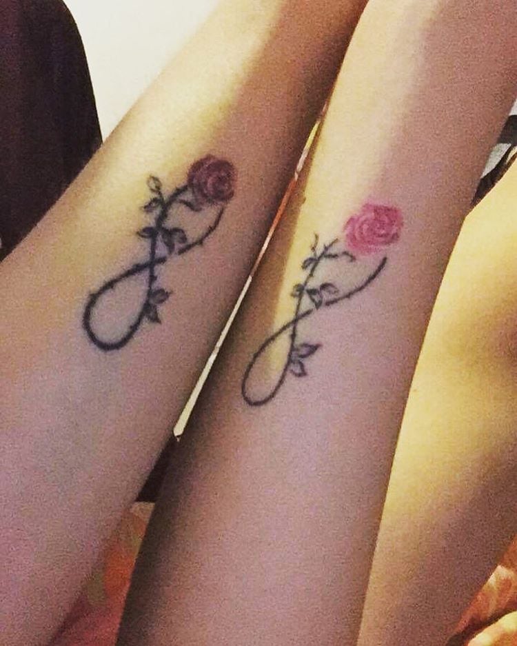 infinity rose tattoo