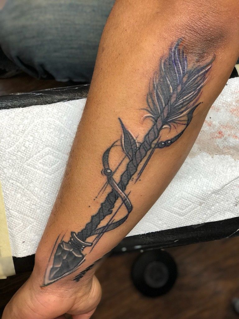 tribal arrow tattoo