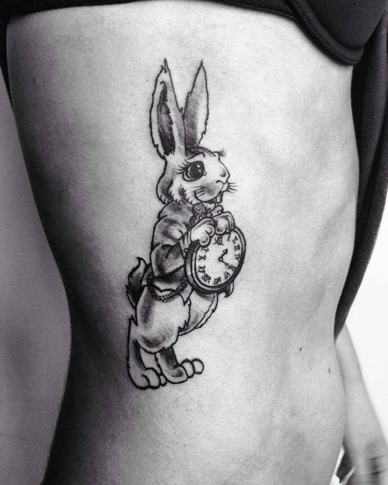 Maya INK Tattoo studio  Small cute rabbit tattoo done recently by  jaswindermaya  girl girly tattoo love tattoos rabbit  rabbittattoo tattooed tattooart dynamicink artist art tattooartist  besttattoos besttattooartist 