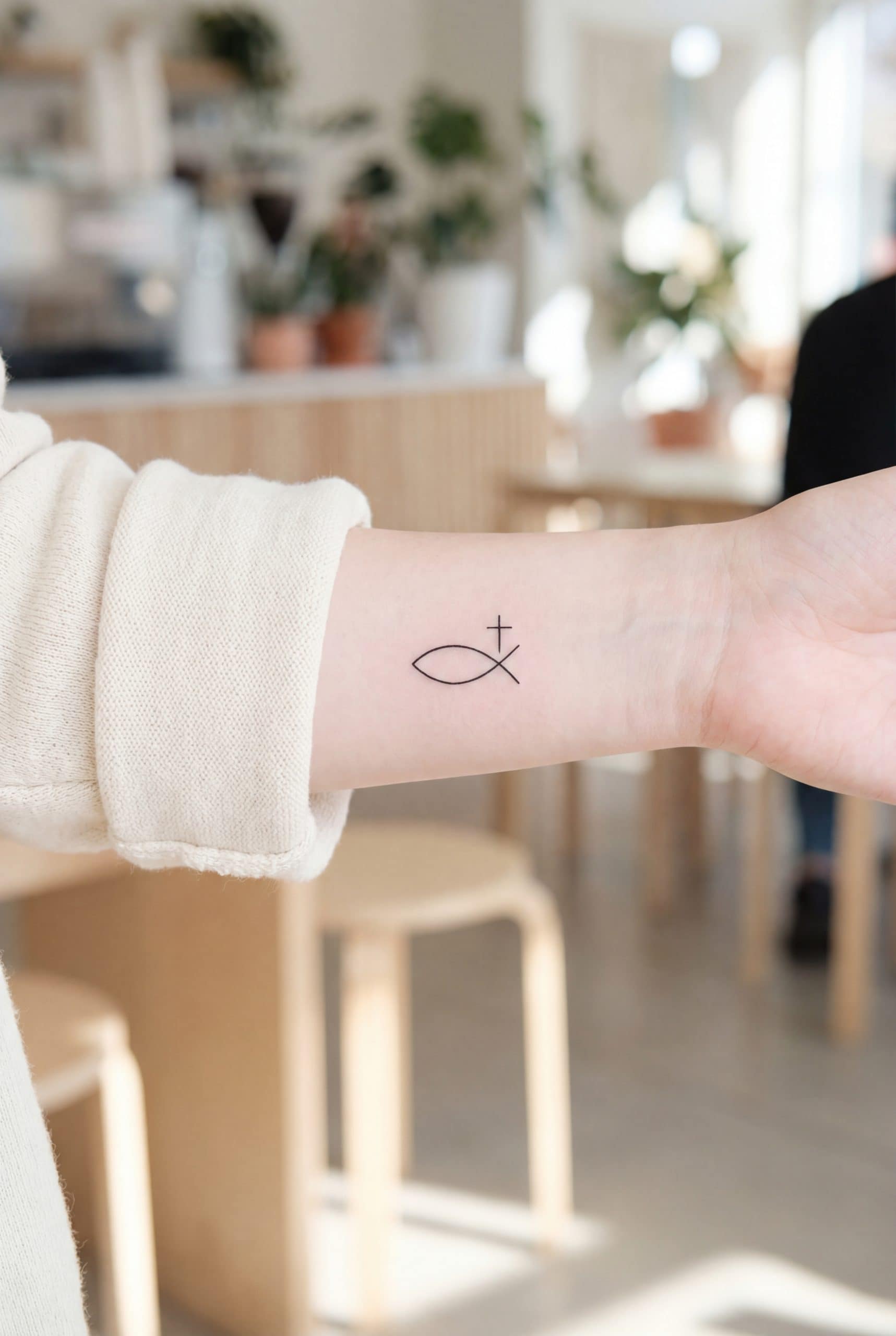 jesus tattoo cute and small